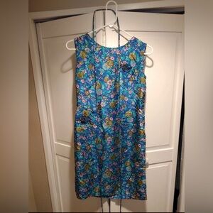 Vintage floral print sheath dress